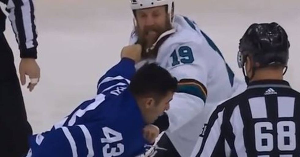 Sharks Center Has His Beard Ripped Out In A Fight And Lives To Smile About It