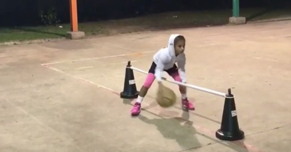 This 8-Year-Old Effortlessly Shows Off Her Globetrotter-Like Basketball Skills