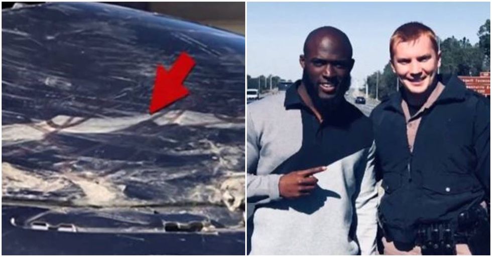 Leonard Fournette Gets Into A Fender Bender, Autographs Dented Bumper For Highway Patrolman