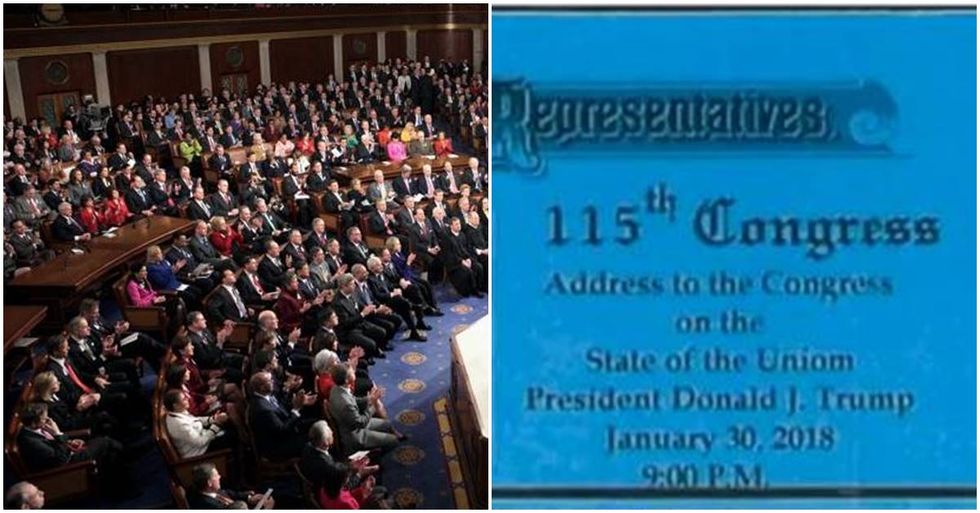 Trump’s State Of The Union Ticket Has A Major Typo