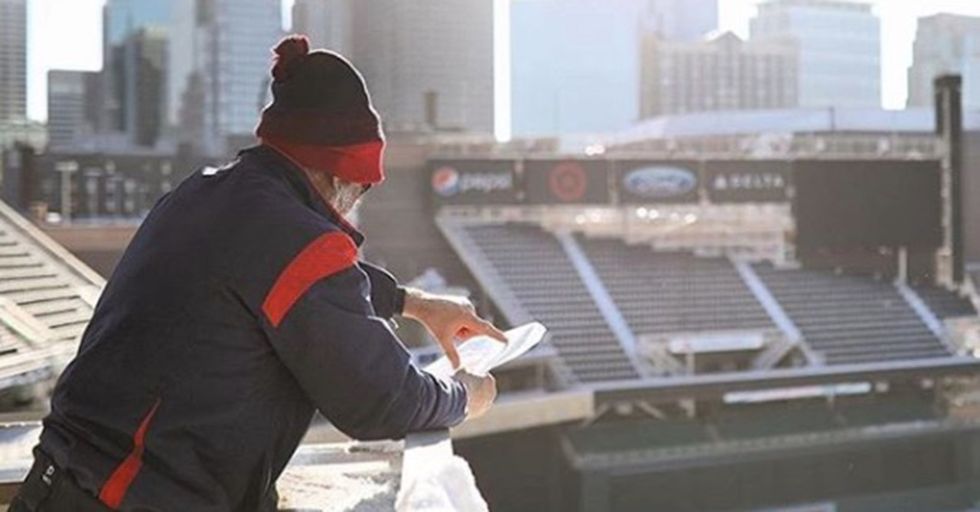 Using Only Snowshoes, An Artist Created An Impressive Sprawling Design On Target Field