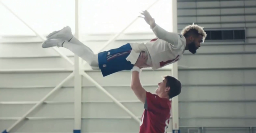 Eli Manning And Odell Beckham Recreated ‘Dirty Dancing’ For A Hilarious Super Bowl Ad