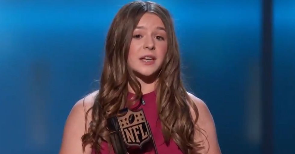 The 14-Year-Old Founder Of A Girls Football League Delivers One Powerful Speech