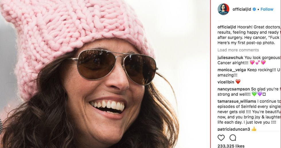 Julia Louis-Dreyfus Offers A Profane And Honest Send-Off To Cancer After Her Surgery