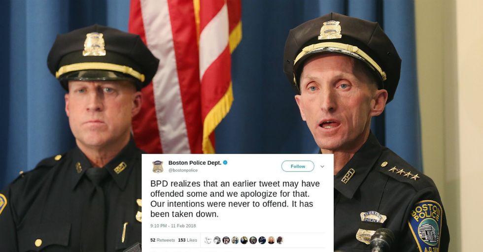 Boston Police Department Celebrates Black History Month By Honoring A White Guy