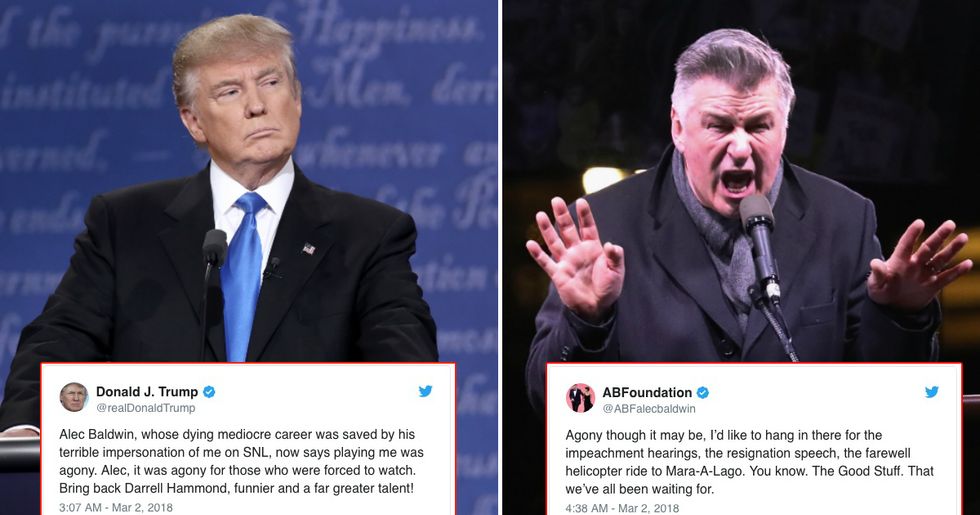 President Trump And Alec Baldwin Are Battling It Out On Twitter