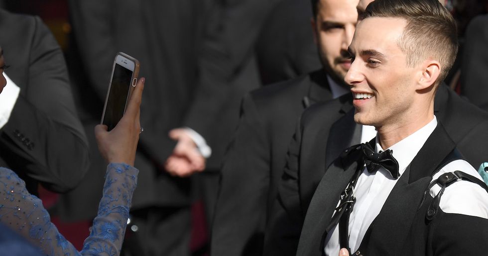 Adam Rippon Wore A Leather Harness To The Oscars
