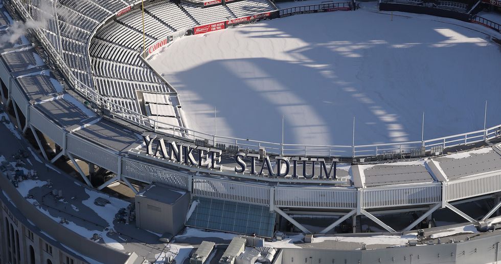 Surreal Pics Show Snow-Filled Yankee Stadium In No Shape For Opening Day