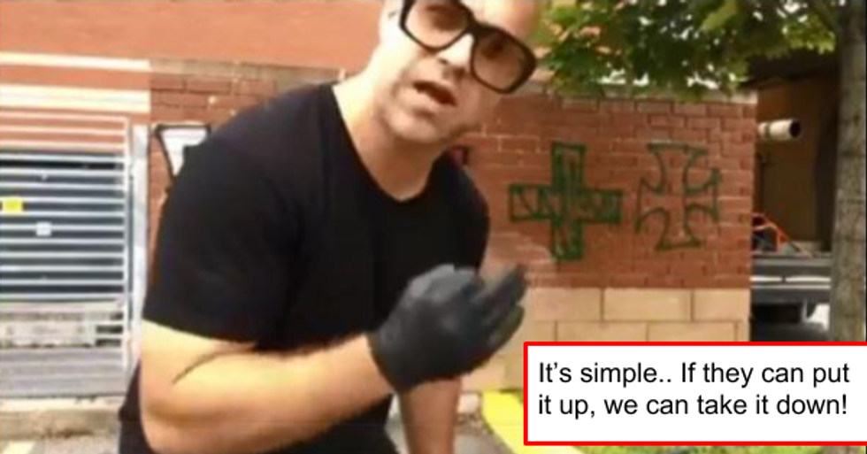 Watching A Man Power-Wash Racist Graffiti Is Ridiculously Satisfying