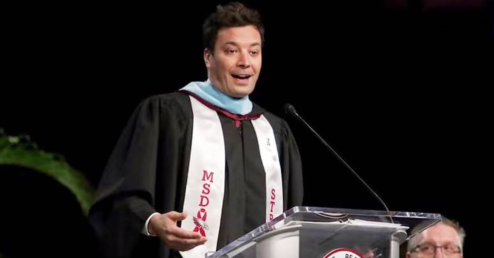 The 7 Funniest Moments From Jimmy Fallon’s Surprise Speech At The Marjory Stoneman Douglas High School Graduation