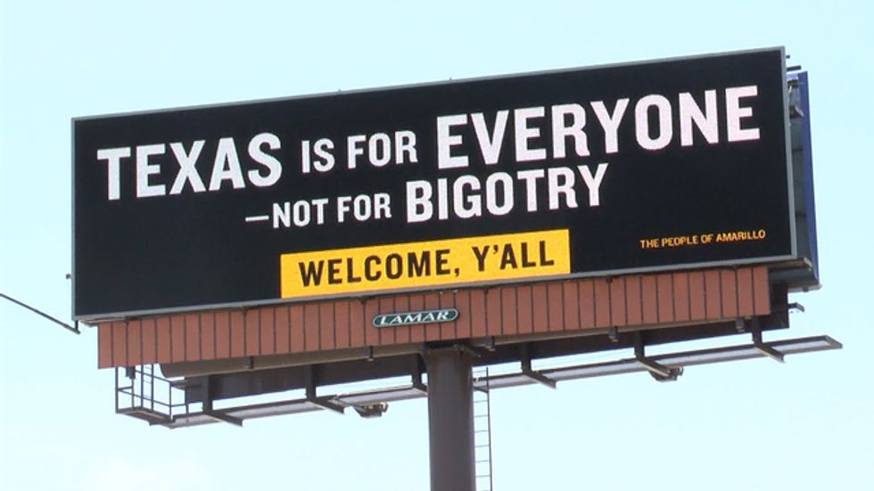 After A Billboard Urged Liberals To Leave Texas, An Amarillo Resident Fought Back With Positivity