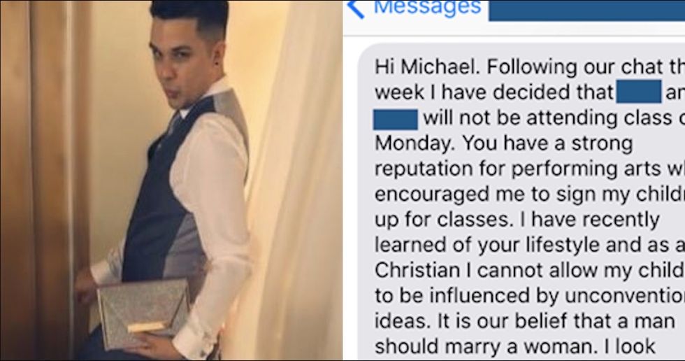 Gay teacher fabulously shuts down homophobic mom who pulled her kids from his class.