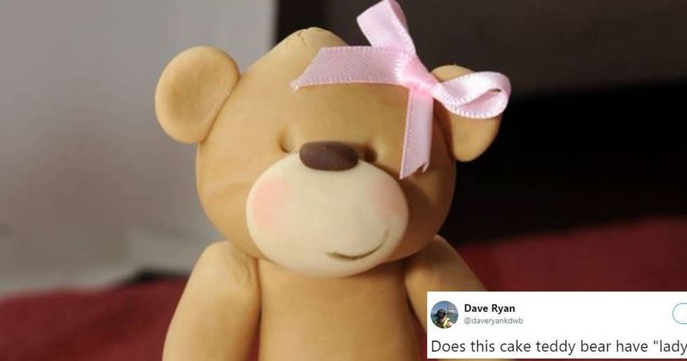 A woman freaked out over the 'lady parts' on the bears on her daughter's christening cake.