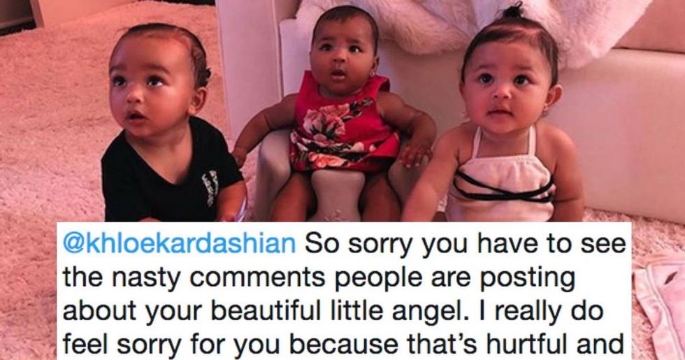 Racist trolls left nasty comments about Khloe Kardashian’s baby. The internet is closed.