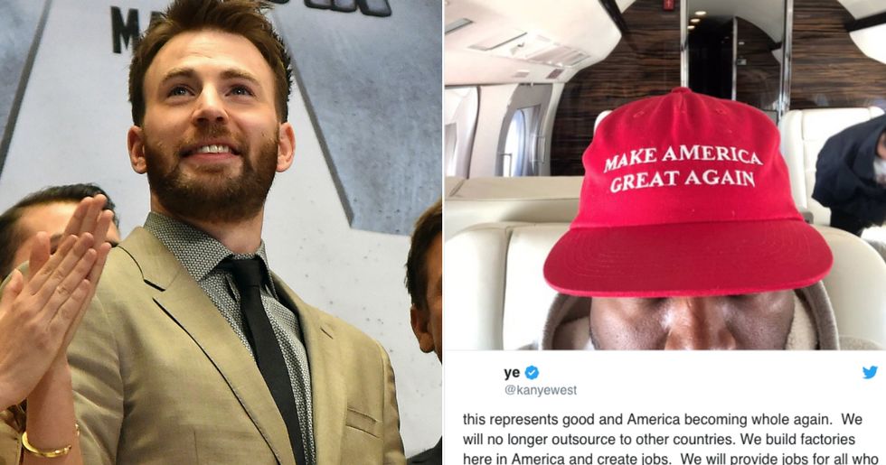 ‘Captain America’ has some strong words for Kanye West after his ridiculous ‘abolish the 13th amendment’ tweet.