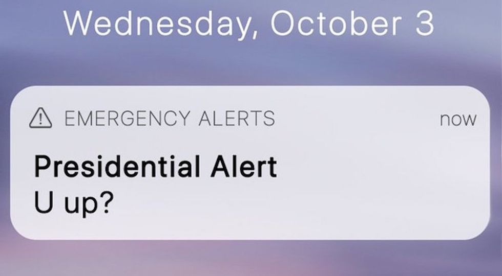 Trump’s first presidential alert system inspires endless hilarious memes.