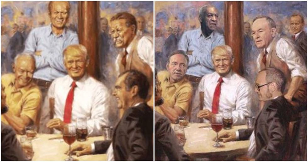 People are fixing Trump’s tacky fantasy painting and the new artwork is hilarious.