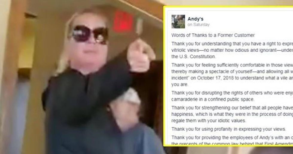 Restaurant responds to customer's racist tirade that was caught on video.