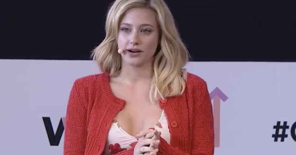 In a powerful speech about body positivity, ‘Riverdale’ star Lili Reinhart says we're 'all imperfectly beautiful.’