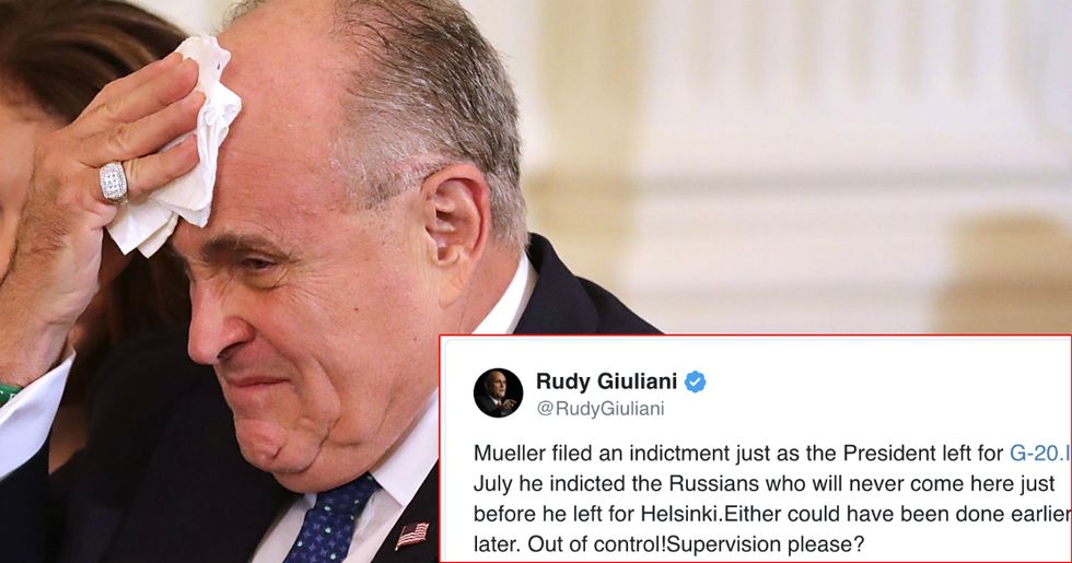 Rudy Giuliani made one small mistake in a tweet supporting Trump. Someone just turned it against him.