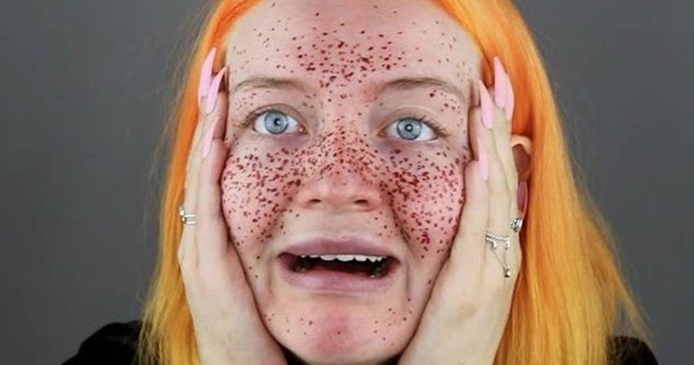 This YouTuber put henna freckles on her face and it was a complete disaster.