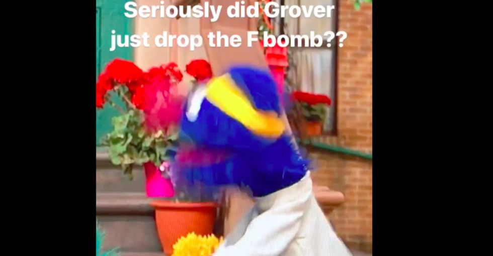 A hilarious Sesame Street clip has people split over whether they are hearing Grover drop a massive f-bomb.