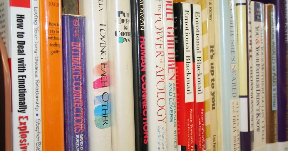 Psychotherapist finds humor in darkness by writing hilarious self-help book covers.