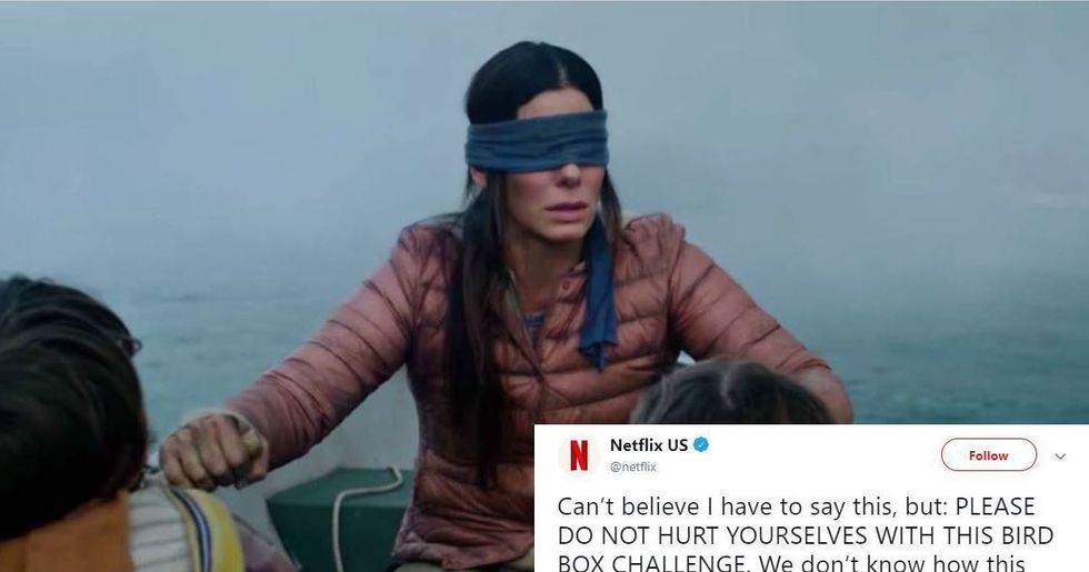 The #BirdBoxChallenge is so dangerous, Netflix is begging people to stop it immediately.