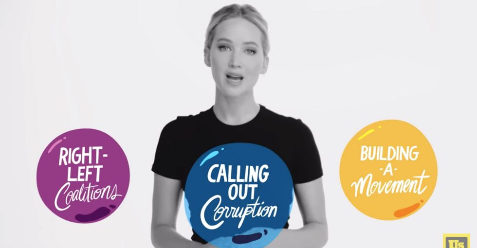 Jennifer Lawrence explains why government corruption is the biggest issue of our time.