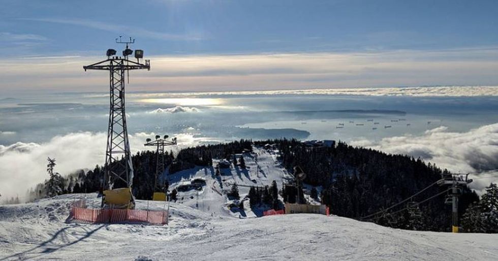 Five quick-thinking teens just saved a little boy dangling from a ski lift in the most incredible way.