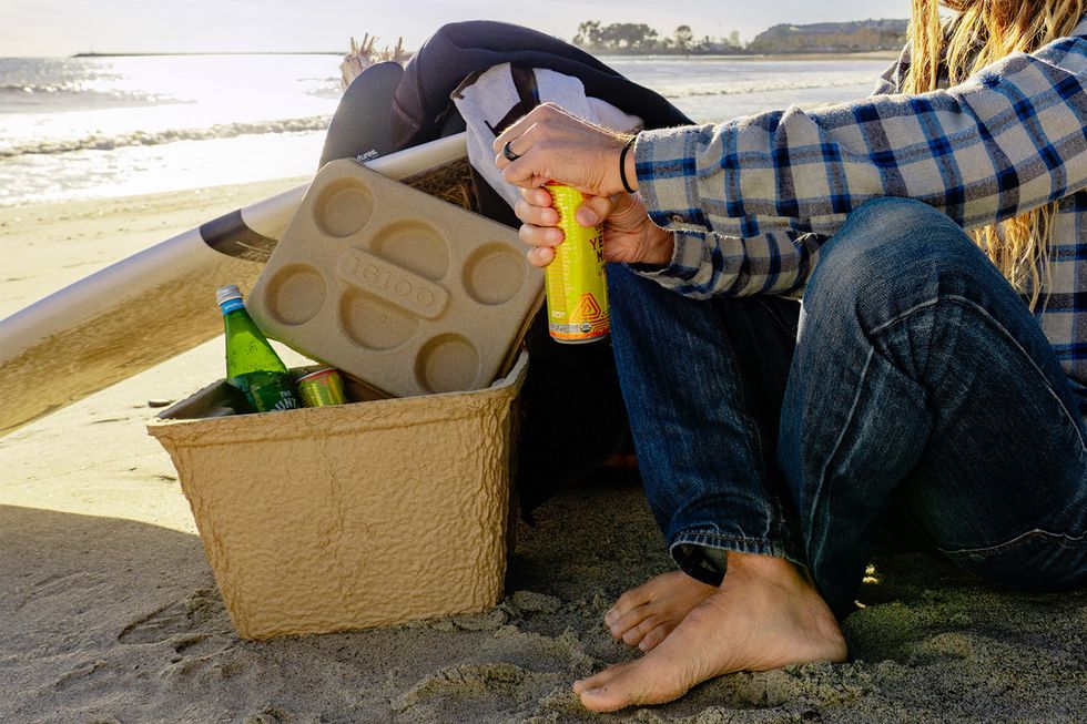 No more styrofoam: Igloo is releasing a $10 biodegradable cooler.