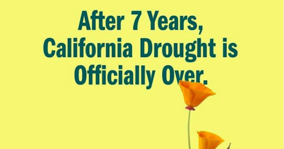 After 7 years, California drought is officially over.