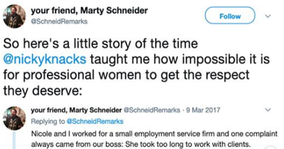This guy switched places with a female coworker and discovered his ‘invisible advantage.’