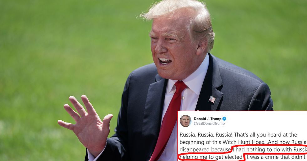 After years of denying U.S. intelligence, Trump finally admits that Russia helped him win the election.