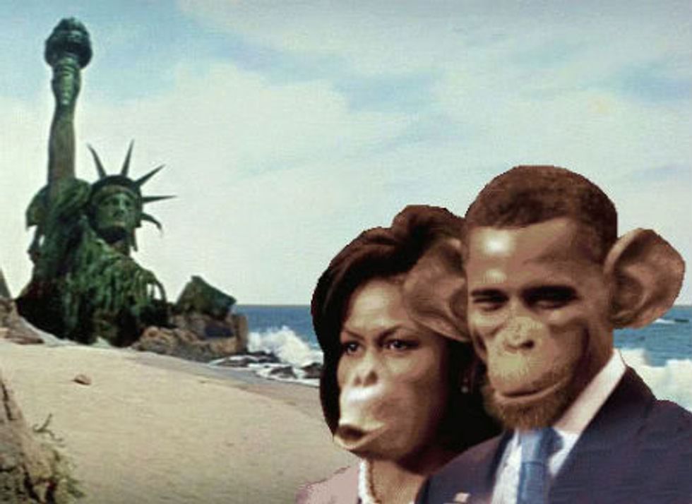 Image result for michelle obama monkey ape