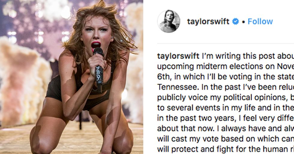 After keeping her political views hidden, Taylor Swift boldly breaks her silence.