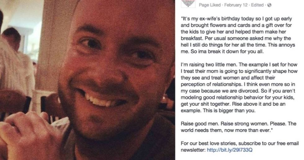 Why a divorced father still buys his ex flowers on her birthday, and does it with pride.