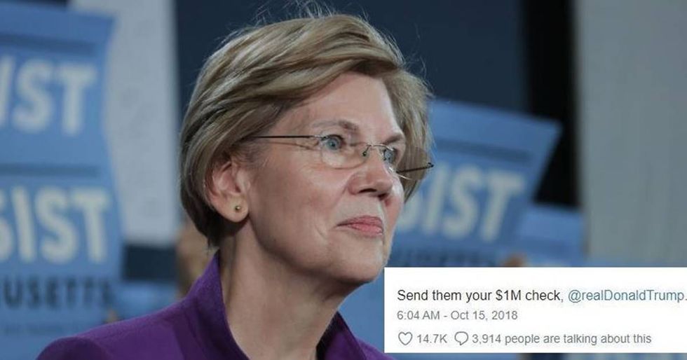 Trump offered Elizabeth Warren $1 million to take a DNA test. Now, he won’t pay up.