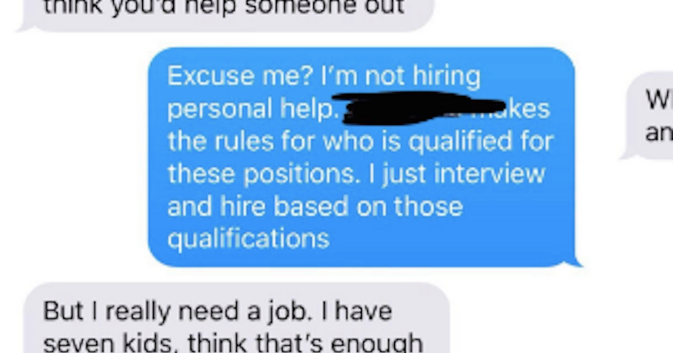 Woman with no qualifications tries to apply for nursing job, then completely loses her sh*t.