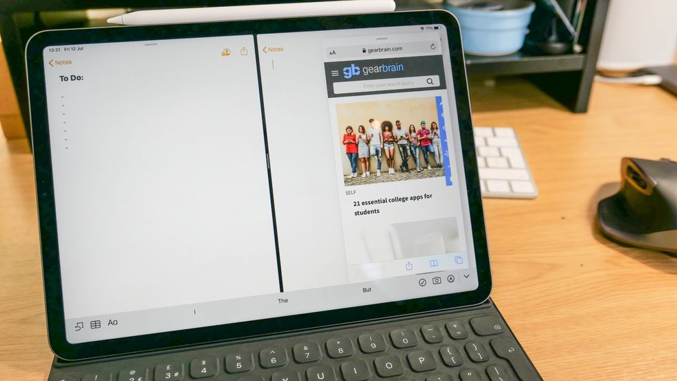 Photo of the iPad Pro running iPadOS