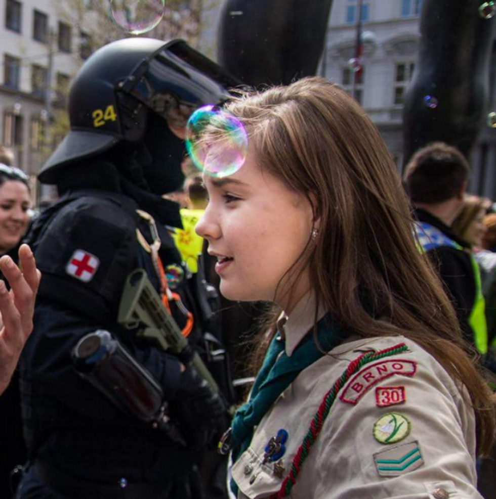 A Girl Scout Is Now The Poster Child For Protesting