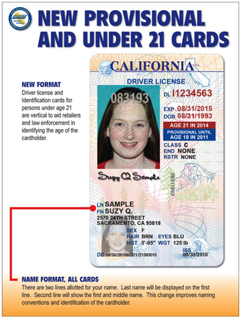 how to change your license from vertical to horizontal california
