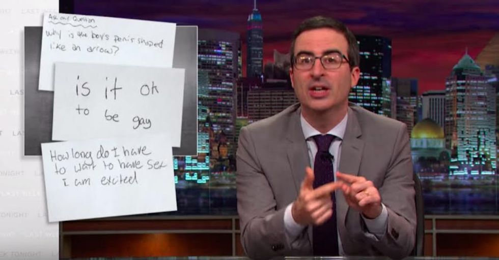John Oliver Teaches Sex Ed to Americans With Hilarious New PSA