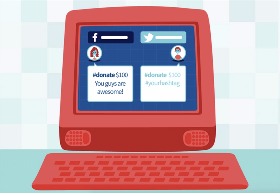 Make Giving to Charity as Easy as Typing a Hashtag