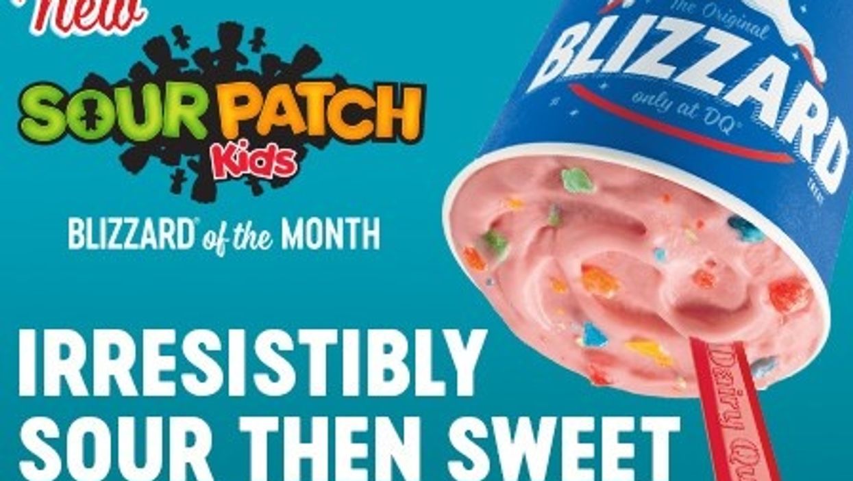 Sour Patch Kids Blizzard available at Dairy Queen for one month only