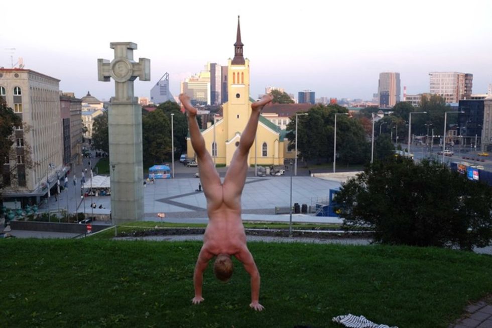 Giant Balls, Naked Handstands: Welcome to the WTF Protest
