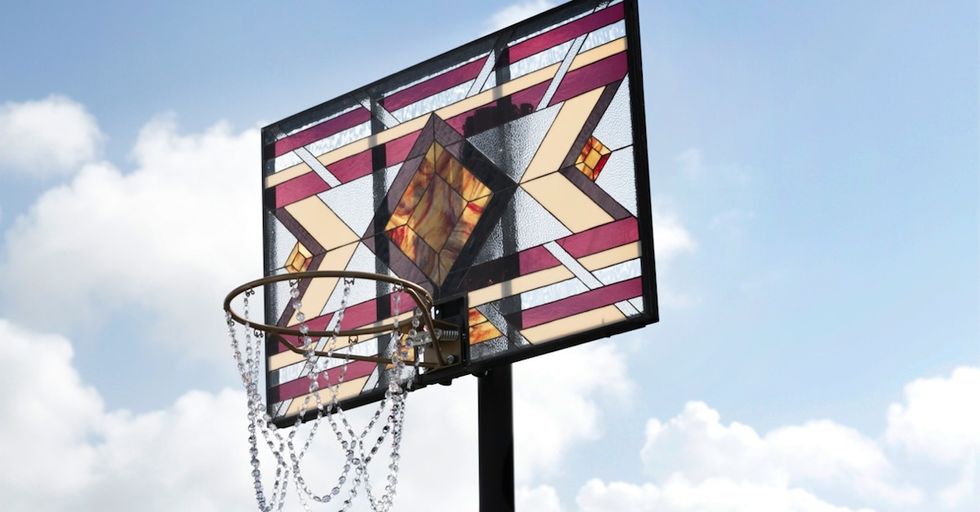 These Stained Glass Basketball Backboards are Kinda Ridic