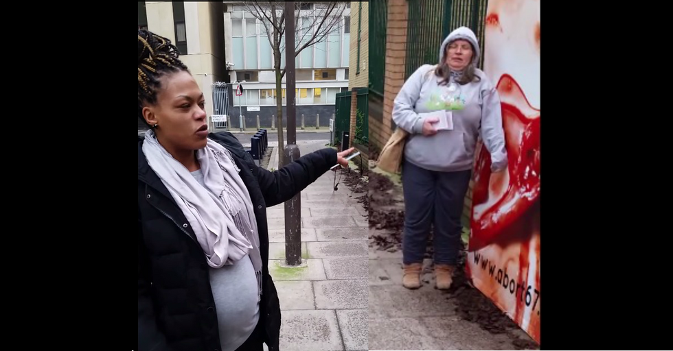 Pregnant Woman Blasts Anti-Abortion Protesters Outside A London Clinic