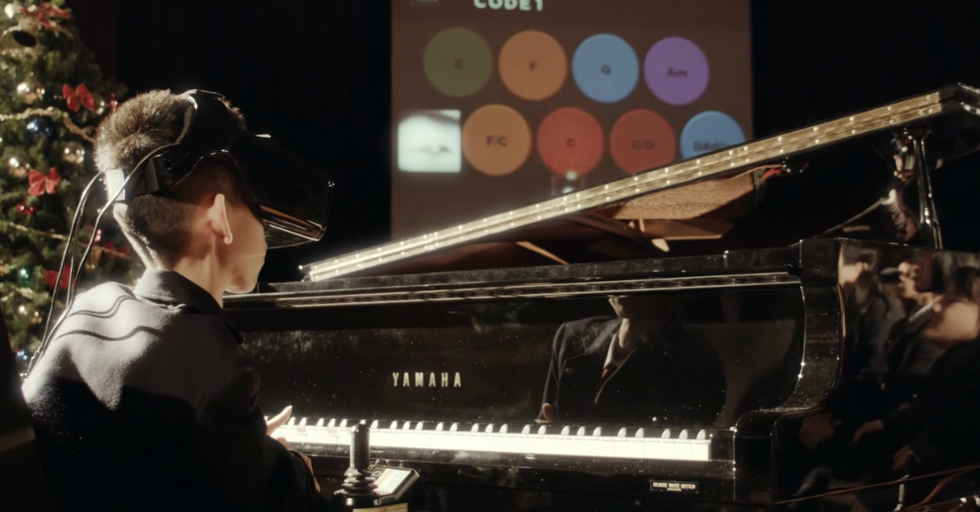 Japanese Helmet Cam Teaches Kids with Disabilities How to Rock Out on the Piano