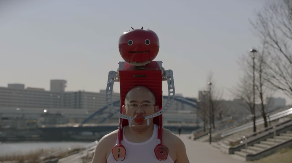 This Japanese Robot Will Dispense Whole Tomatoes Into Your Mouth While You Run